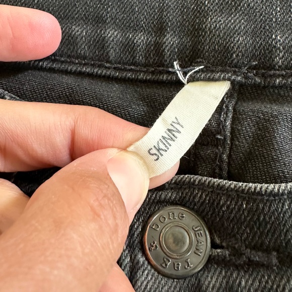 RAG & BONE Black Skinny Jeans in Rock - Picture 5 of 10